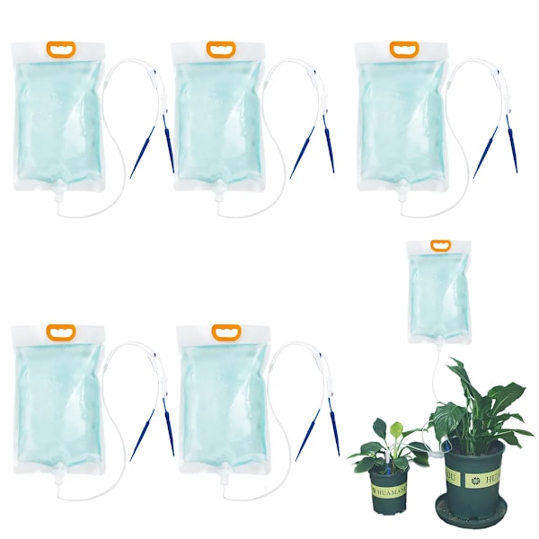 5 st 3500 ml växtbevattningsdropp, bevattningspåsar, automatiskt bevattningssystem, plastbevattningsanordning