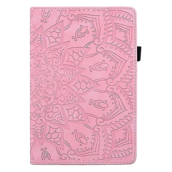 Til Samsung Galaxy Tab S7 Relief Læder Etui（Pink）