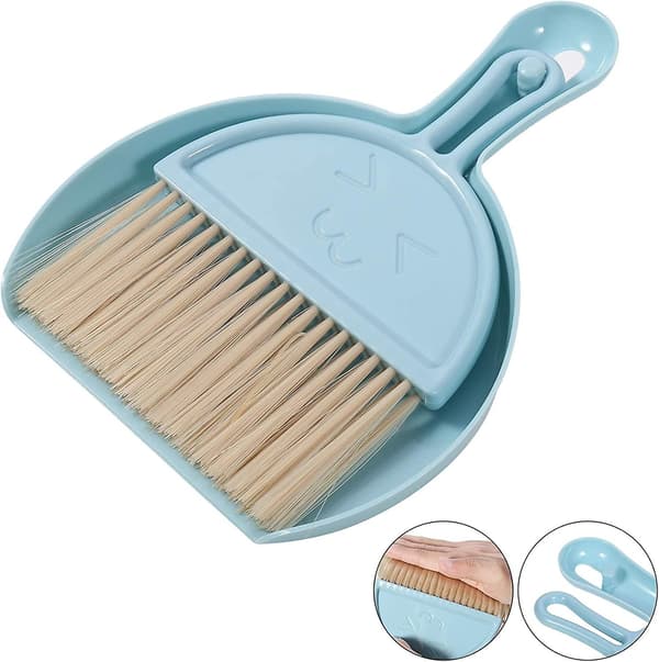 Mini dammsugare och borste set Blå