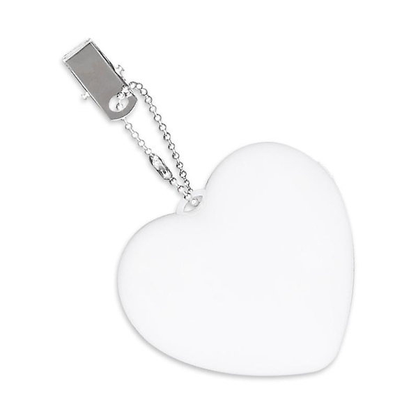 Punge lys sensor håndtaske LED lys hjerteform pung lys (1 stk, hvid)
