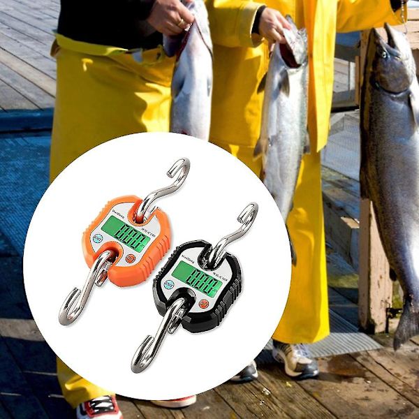 Elektronisk vekt LCD-skala Hengeskala for fiskebagasjevekt (oransje)