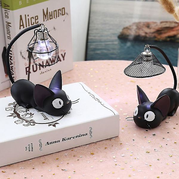 Kiki's kattnattlampa för barn Ghibli Kiki's Delivery Service svart katt leksakslampa för födelsedagspresent feng（A）