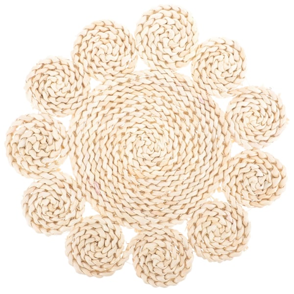 Flätad vävd bordsmatta värmebeständig bordsmatta vävd bordsmatta för kök matbord（28x28cm）