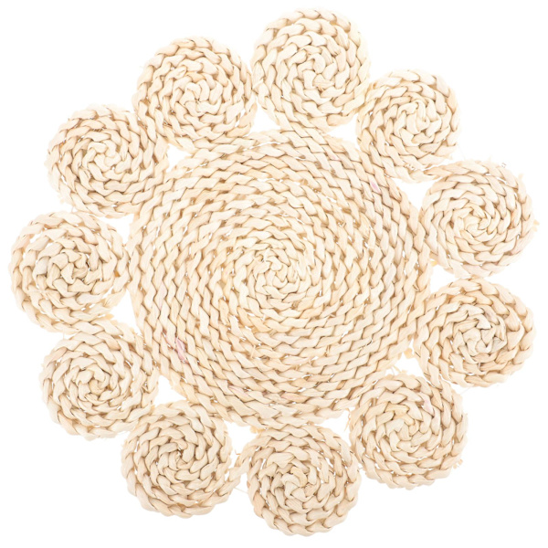 Punottu kudottu pöytäaluslämpöä kestävä pöytäalus kudottu pöytäalus keittiön ruokapöydälle（28x28cm）