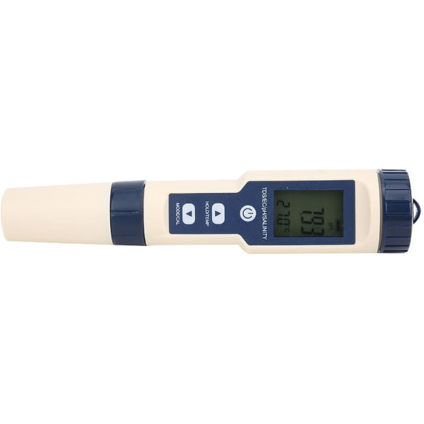 EZ-9909 5-i-1-funktion Vattenkvalitetstestare PH Salthalt TDS EC-testare med bakgrundsbelysning
