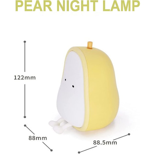 Uusi polttimo nukkumislampulla, USB lataus, ei äärimmäistä himmennystä, lämmin pieni yölamppu lastenhuoneisiin, söpö Led-vuodelamppu, keltainen