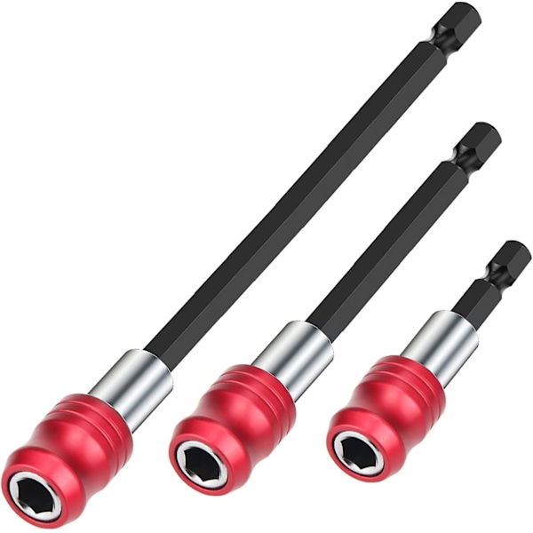 Borrbitsförlängare, Mellbree 3-pack Snabbkoppling Magnetisk Borrbitshållare Verktygssats