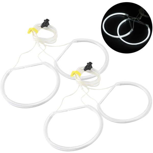 4st/ set CCFL LED-bilstrålkastare Angel Eyes Lampsats Montering Passar för E36 E38 E39 E46