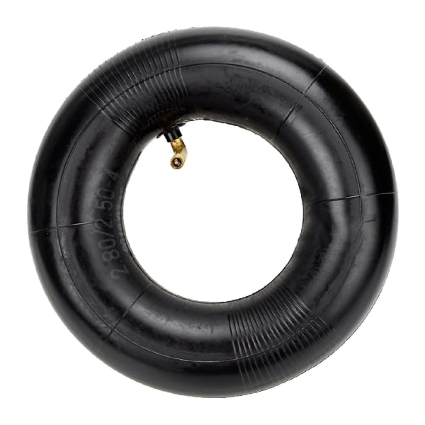 2,80/2,50-4 2,80-4 2,50-4 dæk indvendig slange Oppustelig erstatningsgummi Tr87 bøjet stilk, sort plæneklipper dæk til elektrisk scooter（sort）