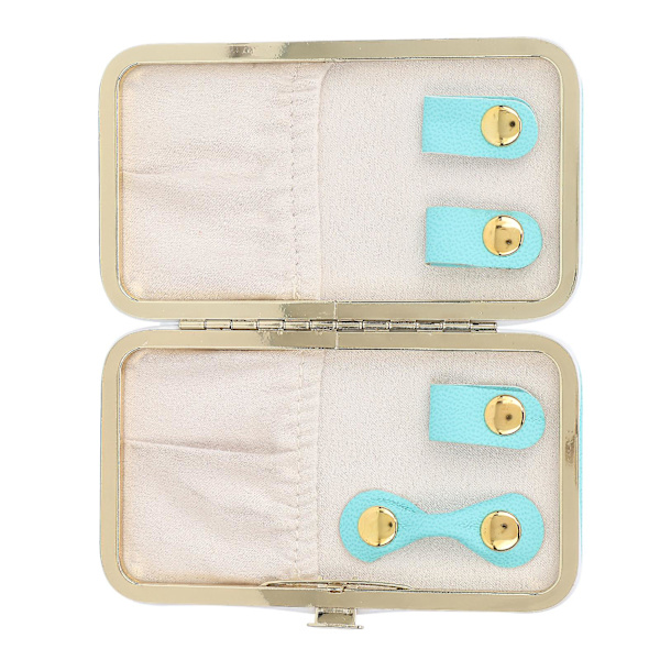 Rejse Smykkearrangør Etui Bærbar Spænde Smykkeetui til Rejse Ringe Halskæder Armbånd ØreringeGrøn