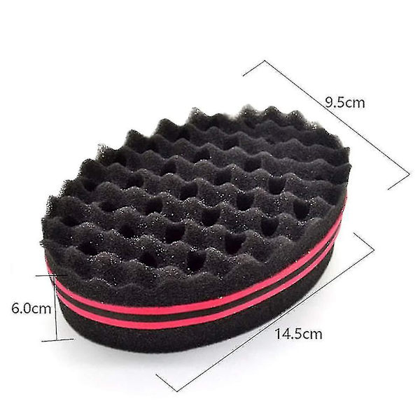 Piao One Pack Kort Hår Twist Svampe Store Huller Hårbørste Svampe Twist Bølge Barber Værktøj Til Dreads Afro Locs Twist Curl
