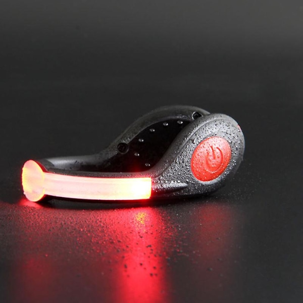 Led-sko Clip Lights Usb-lading for nattløpeutstyr Sikkerhet Regntett jogging Blinkende lys utendørs, løpelys (rød) (uten batteri)