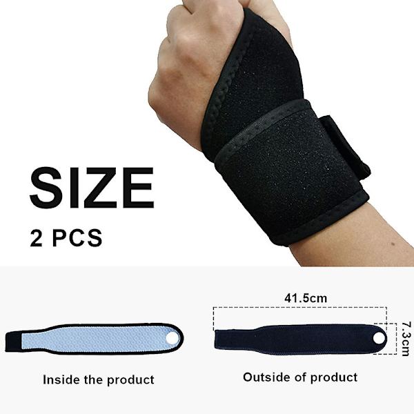 2 kappaleen pakkaus rannekompressioside ja rannetuki urheilurannetuki kuntoiluun（style2,style)