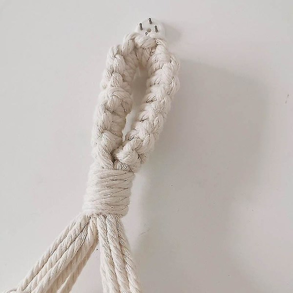 Vävda Macrame-väggbonad i trä