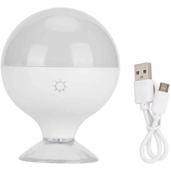 Spegelljus, Hollywood-stil dimbara LED-sminkningsspegellampor med sugkopp för badrumssminkningsspeglar, USB-uppladdningsbara sminkningsspeglar (B)