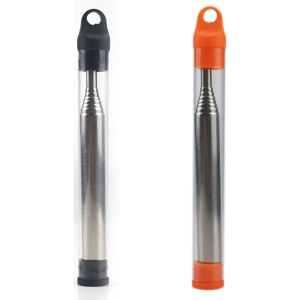 2-pack hopfällbara rostfria stålkaminrör för utomhusöverlevnad camping BBQ