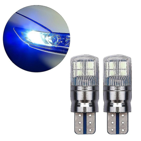 2st W5w 3030 Smd Canbus Car T10 Led Wedge Reverse Lamp Bulb For Clearance Ljus-färgkristall Blå Bästa Shiyi