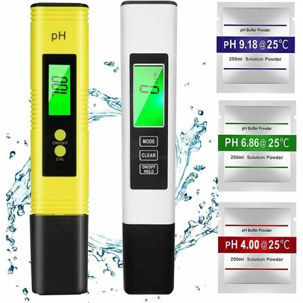 PH-mätare, TDS & EC-mätare, 4 i 1 PH-vattenkvalitetstestare med LCD-skärm, automatisk kalibreringstest för simbassäng, akvarium, mat