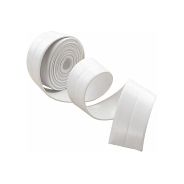 320 x 3,8 cm duschtejp väderlist duschtätning badrum vit silikon tätningstejp maskeringstejp badkar PE självhäftande kök hörn tätning