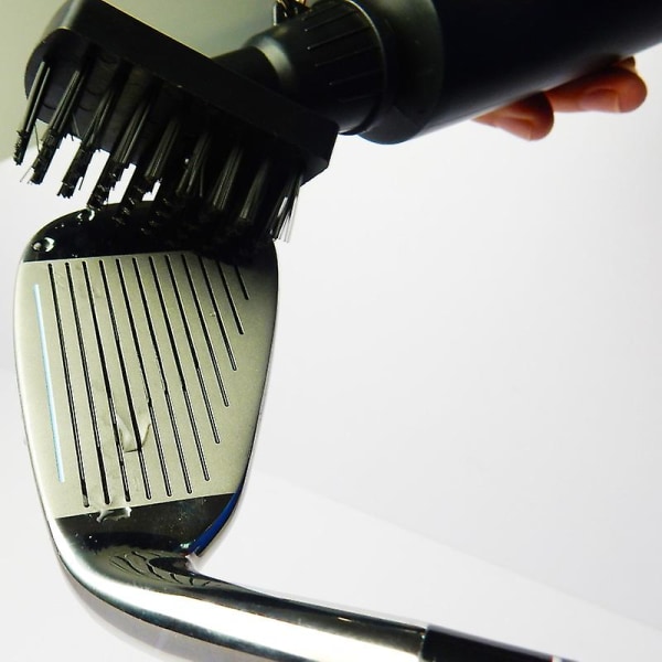 Professionell rengöringsborste för golfklubbor Spårrengörare Golfrengöringstillbehör för golfbollklubbor Wet Scrub (svart)