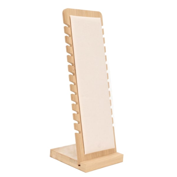 Bambus Halskjede Display Stativ Profesjonell Beige Hjem Smykker Butikk Halskjede Armbånd Holder Organizer