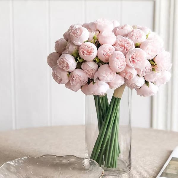 27 rosor Kamelia Bukett Bröllopsdekor Blommor Köttpulver