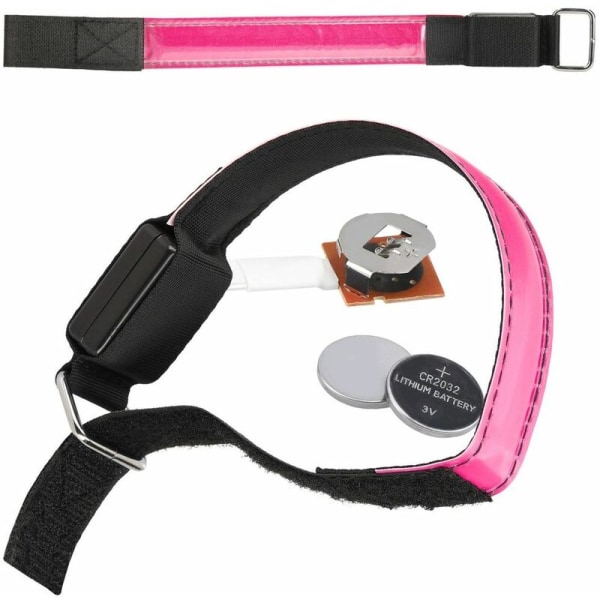 4x LED armband reflektor blinkljus reflektor list lampa ljusband joggingcykel rosa