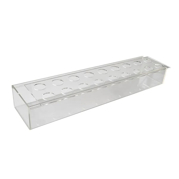 45cm 18-håls akrylvas, rektangulär transparent bordsdekoration