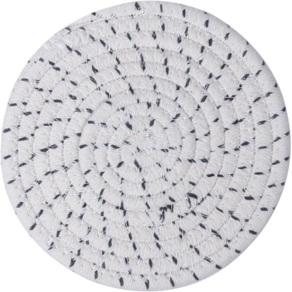 Grå 3-delt sæt: 100% bomuldsflettet grydelapper, 7\" diameter