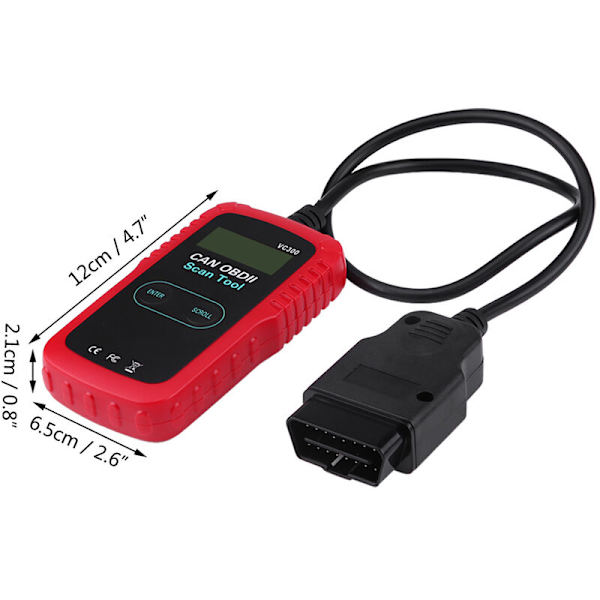 Auto OBDII OBD2 OBD Diagnostisk Skannerverktyg Felkodsläsare