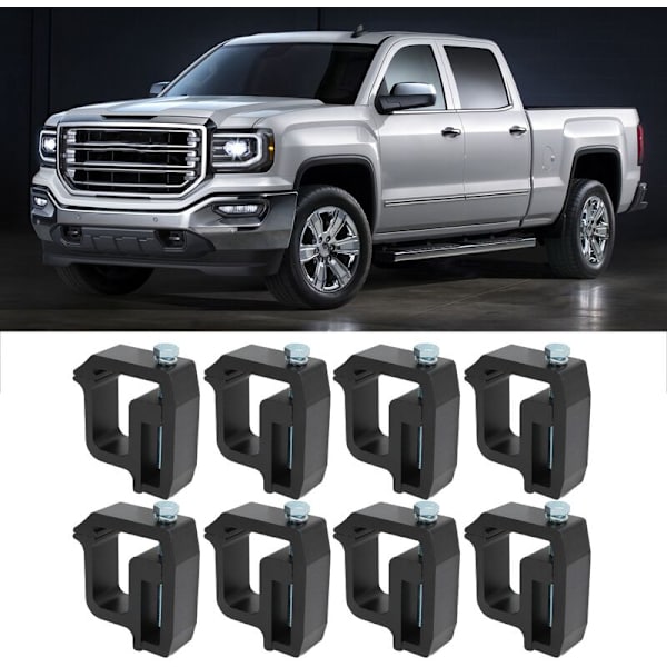 16 st lastbilsflak lock klämmor camper skal clips ersättning för Chevy Silverado 1500 2500 3500 (svart)