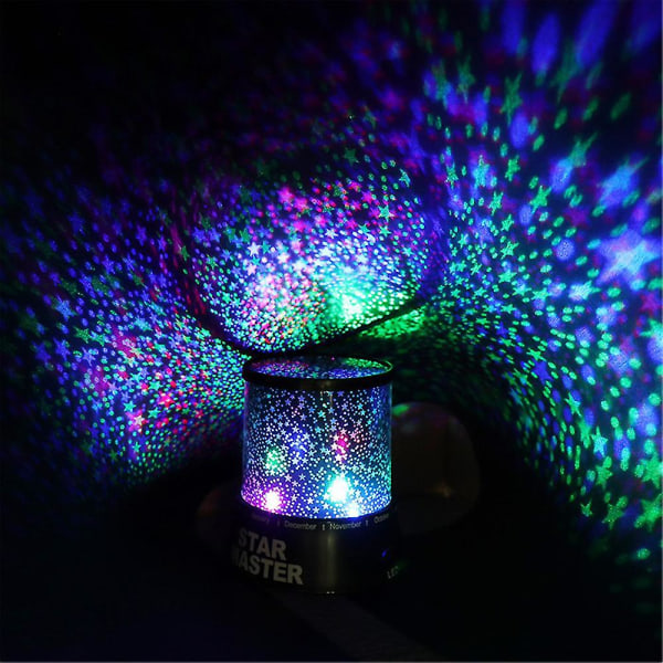 Stjernehimmel Projektion Nattelys Kreativ Stjerne Måne LED Projektor Lampe Børn Børn Soveværelse Dekoration Gave
