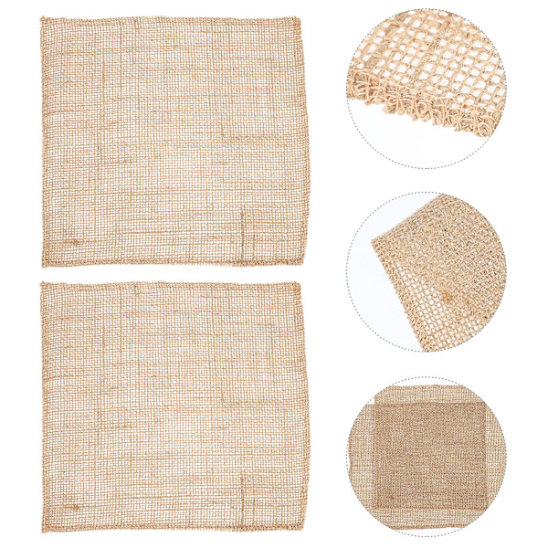 2 stk. Linduker til spisebord i premium lin - Slitesterke linduker (21X21X0.5CM, 1)