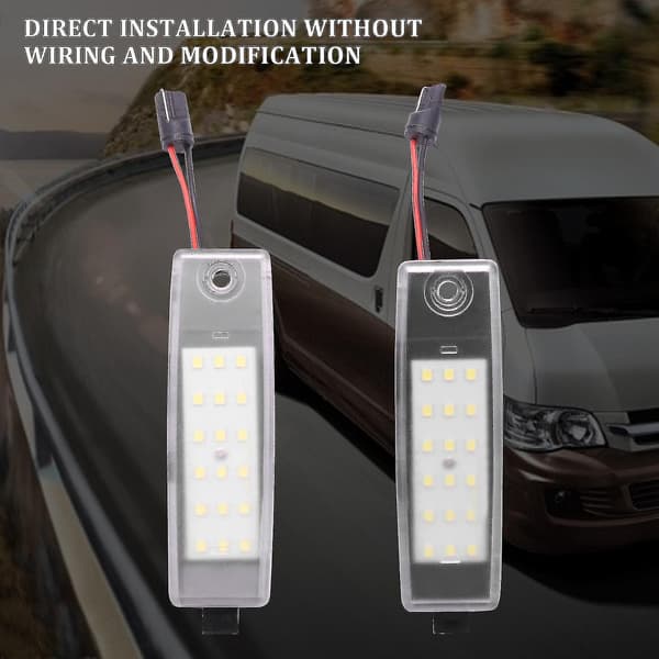Hvit LED-nummerlys for bilskilt - reservedeler til biltilbehør