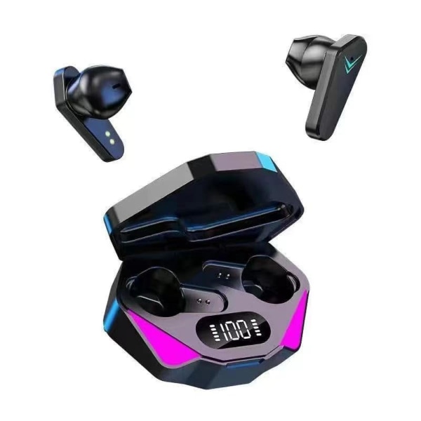 X15 trådløst Bluetooth-hodesett LED-lys Gaming Stereo ørepropper med mikrofon -GSL（X15）