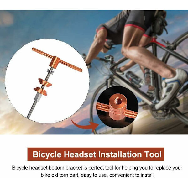 Cykelheadsetkopp och vevlager, professionellt universellt vevlagerpressverktyg för cykelheadset, cykeltillbehör lagerinstallatör