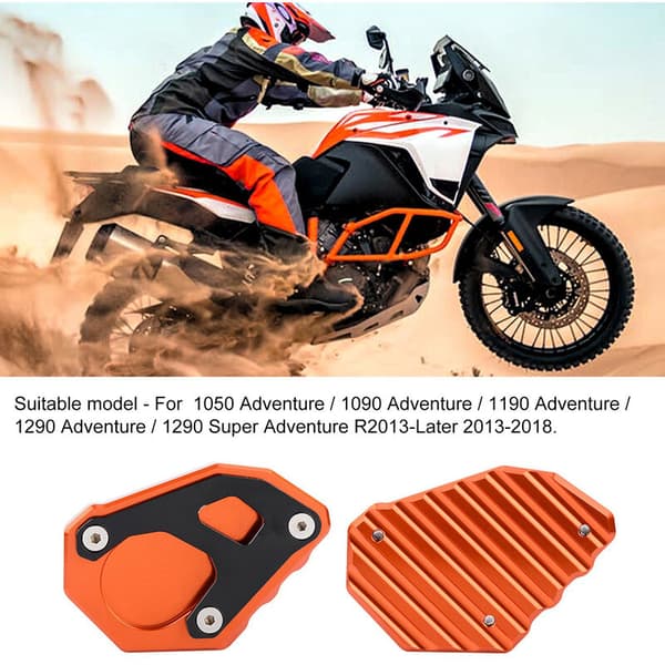 Förstoringsplatta för motorcykelstöd