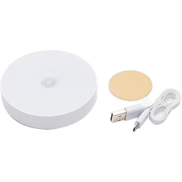 Led natlys bevægelsessensor 6 lys menneskekrop induktionsskab Usb genopladelig varm gave gave krop lys sensor