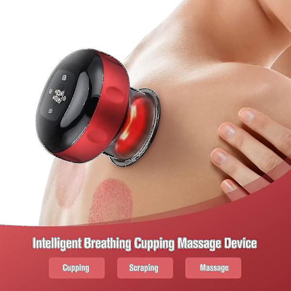 Smart Cupping Terapi Massager med Rød Lys Terapi Elektrisk Cupping Massager til Fjernelse af Cellulite