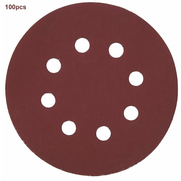 5 tum sandpapper, 100 stycken sandpapper slipningsskivor för polering och slipning (1200 mesh)