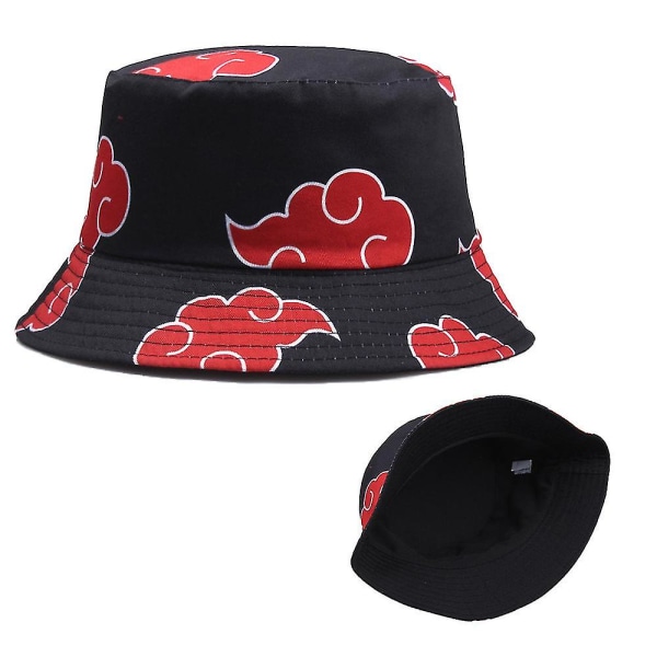 Unisex Fisher Strand Solhat Anime Naruto Akatsuki Rød Sky Bucket Hat