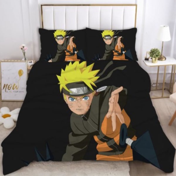Cool Naruto Sängkläder Set Twin Full Queen King Size Itachi Akatsuki Kakashi Action Figurer 1 cover 2 örngott för fans