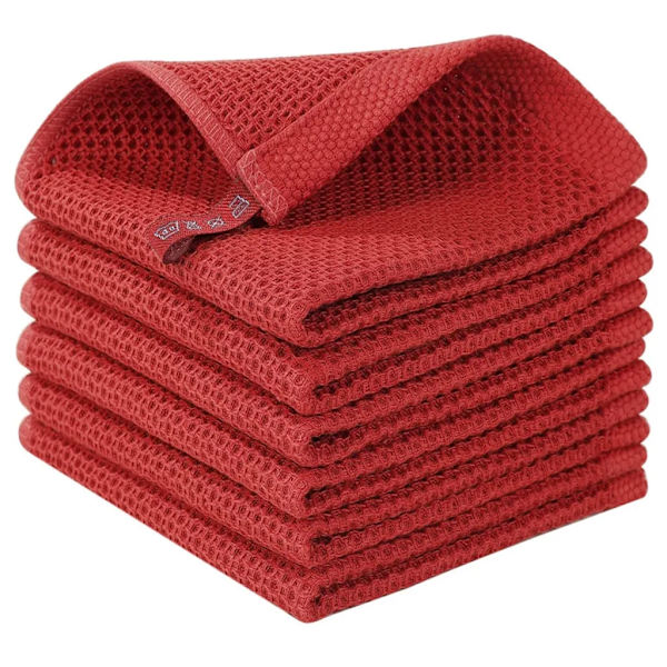 1 st diskhandduk 33 x 73 cm bomullsdiskhanddukar absorberande kökshanddukar kökshanddukar disktrasor diskhandduk disktrasa rengöringsduk, röd