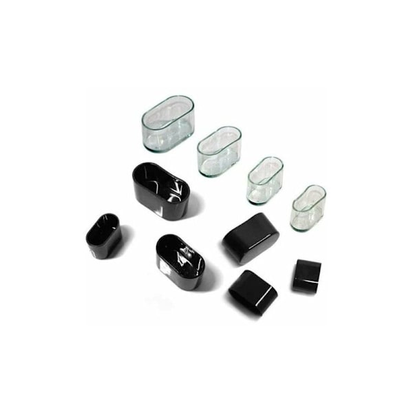 Stolsbensöverdrag Oval Silikon Möbelbensöverdrag Golvskydd 8-24st Transparent/24st 15x30mm