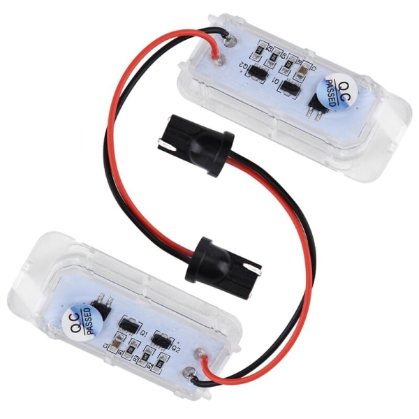 2 st ABS-bilnummerplåts LED-lampor för Ford Focus MK2 Hatchback Facelift 2008-2010