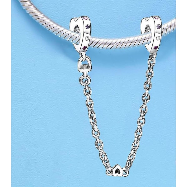 Sølv sikkerhetskjede armbånd smykker perler Sterling gjør armbånd