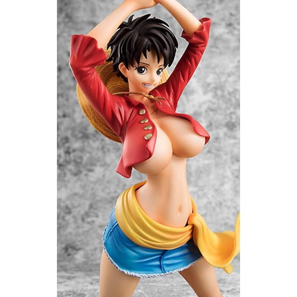 One Piece Action Figur Iro Monkey D Luffy kvindestatue Sexet pige samleobjekt dukkelegetøj Anime model 21,5 cm