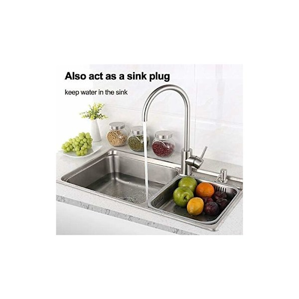 Rostfritt Stål Kök Sil Vask Propp Hål Diameter 79mm Silver 2-pack