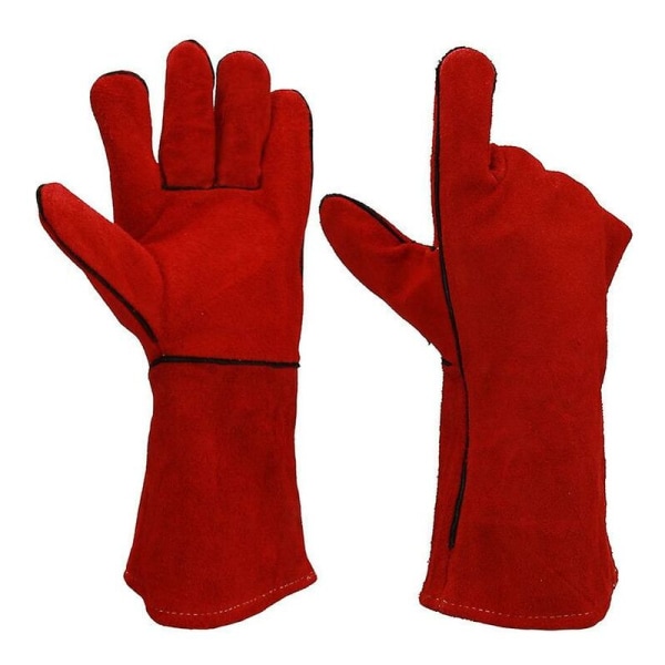 Svetshandskar i smidd läder Brandsäkra skyddshandskar (röda)