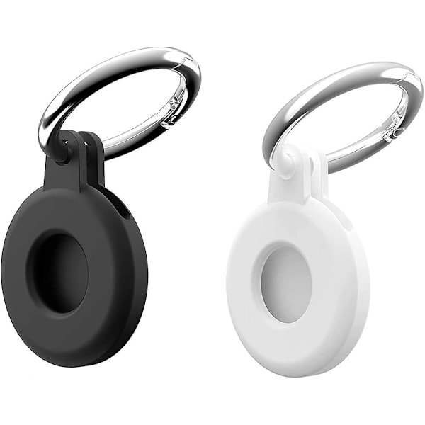 2 Tykkede Vedhæng Silikone Etuier Til Apple Airtags, Vaskbar Airtag Holder, Airtag Nøglering, Airtag Etui